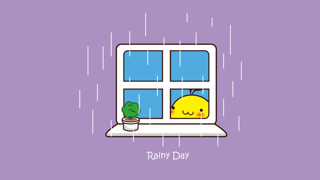 油爆叽丁下雨天-RainyDay-紫色